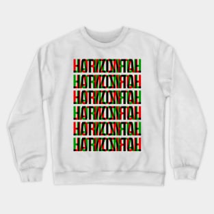 Horizontal Typography Stack (Red Green Black) Crewneck Sweatshirt